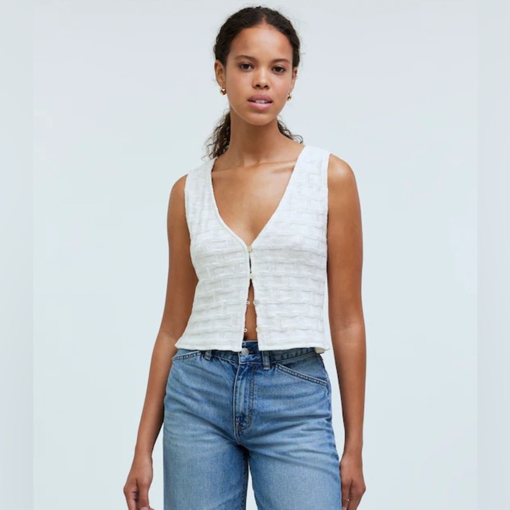 Madewell Basketweave-Stitch Vest